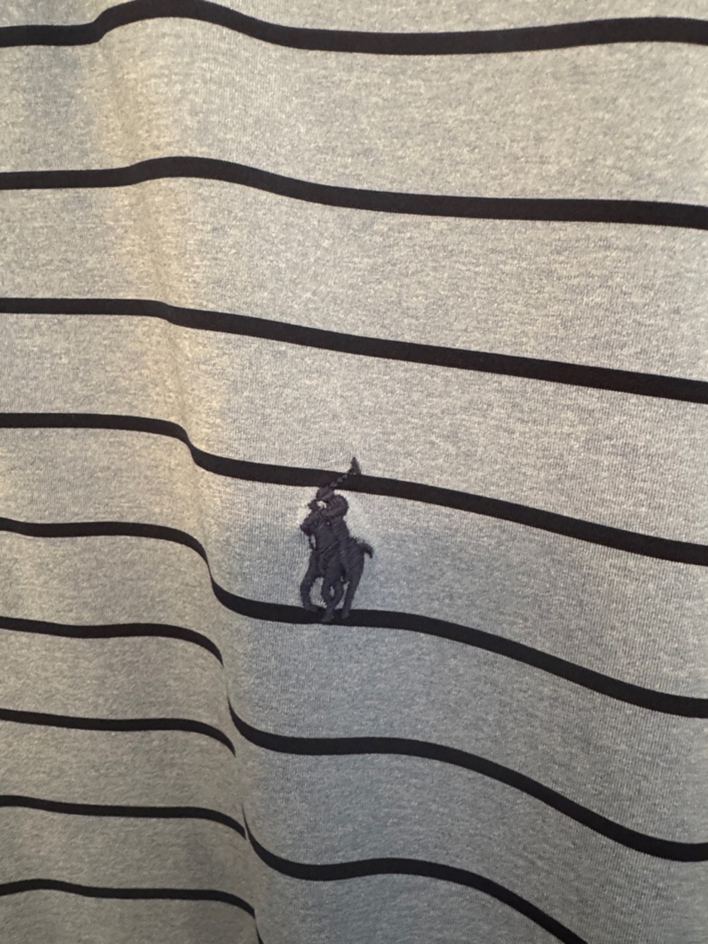 Polo by Ralph Lauren Light Blue Polo with Navy Stripes - Picture 2 of 5